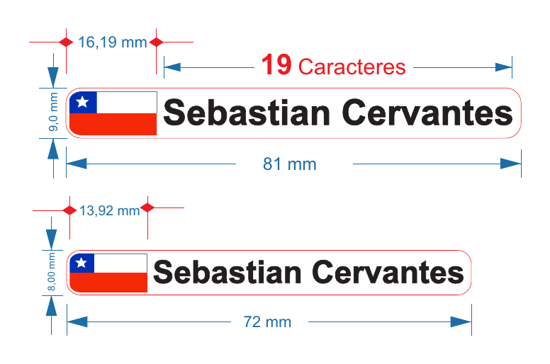 Medidas sticker grande y pequeño